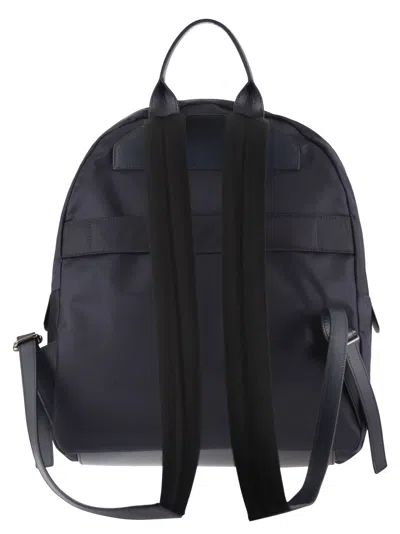 Kiton Technical Fabric Backpack With Logo In Black