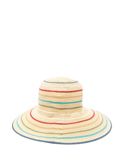 Paul Smith Straw Sun Hat In Neutral