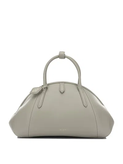 Alaïa "purse Top Handle" Medium Handbag In Gray