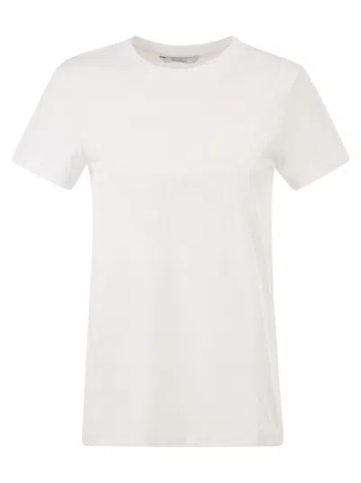 Max Mara Maxmara Mxmgiovane T Shirt With Monogram Logo In White
