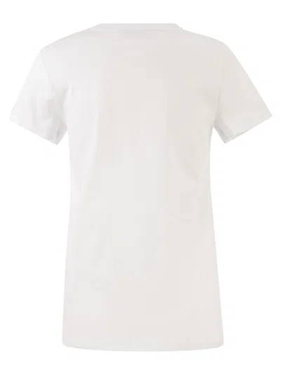 Max Mara Maxmara Mxmgiovane T Shirt With Monogram Logo In White
