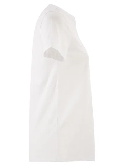 Max Mara Maxmara Mxmgiovane T Shirt With Monogram Logo In White