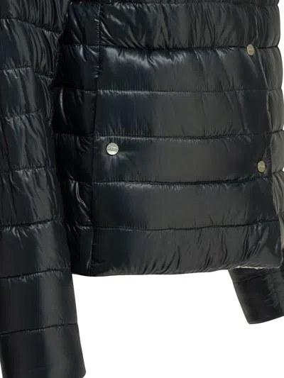 Herno Reversible Short Down Jacket In Black