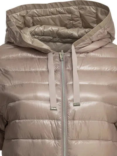 Herno Reversible Short Down Jacket In Neutral