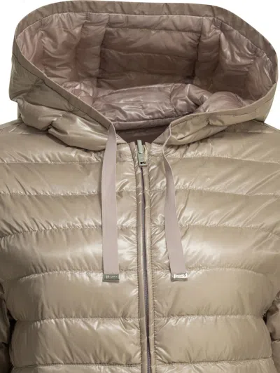 Herno Reversible Short Down Jacket In Neutral