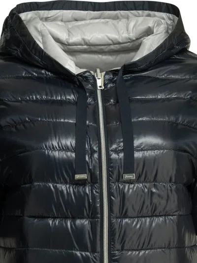 Herno Reversible Short Down Jacket In Blue