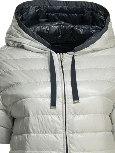 Herno Reversible Short Down Jacket In Blue