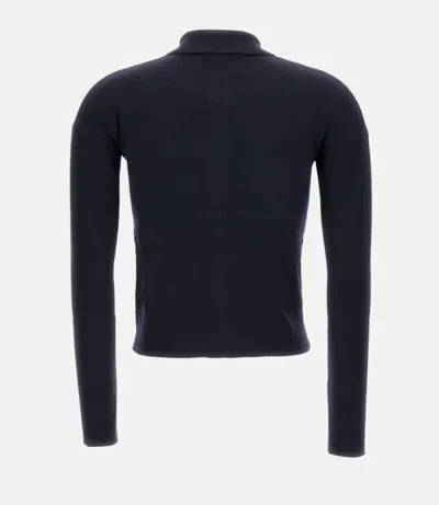 Max Mara Knit Cardigan Long Sleeves Ribbed Hem In Black