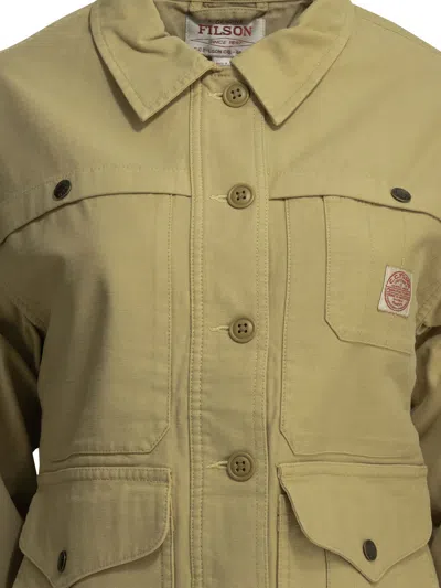 Filson Button-up Multi-pocket Jacket In Green