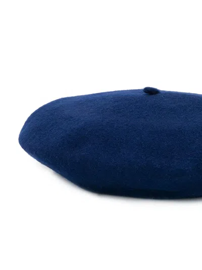 Celine Céline Robert Knitted Beret Hat In Blue