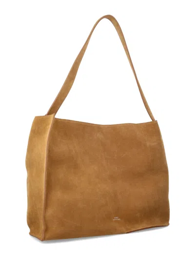 Studio Nicholson Suede Shoulder Tote Bag Rectangular Shape In Brown