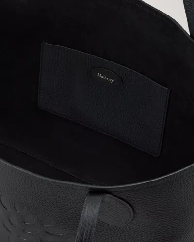 Mulberry Tree Logo-embossed Tote Bag In Black