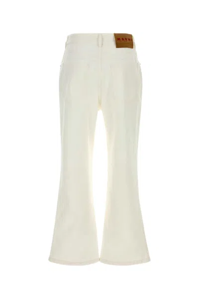 Marni White Denim Jeans In White