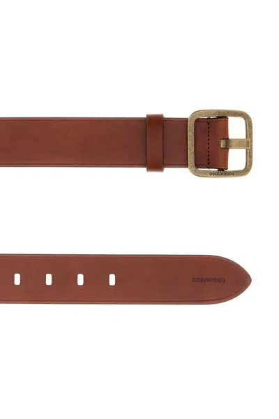Dsquared2 Dsquared Caramel Leather Belt In Brown