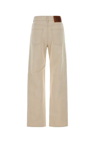 Fendi Ff Reverse Denim Jeans In Neutral