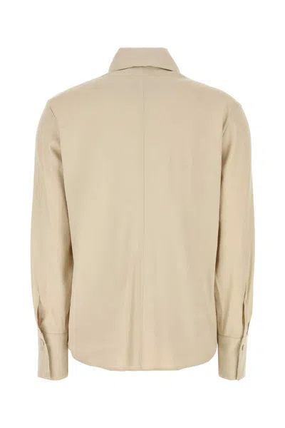 Max Mara Sand Linen Blend Badesse Shirt In Neutral