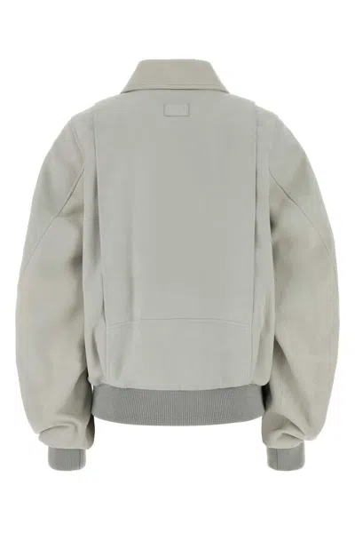 Loewe Suede Jacket Collared Design Flap Pockets In White