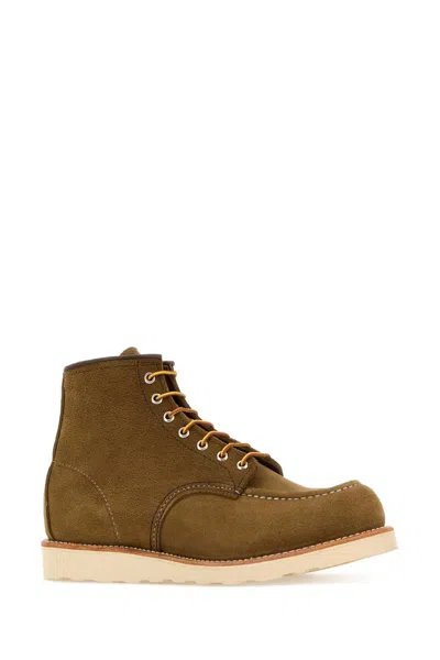 Red Wing Biscuit Suede Ankle Boots In Multi