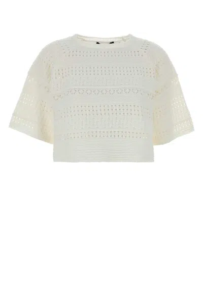 Weekend Knit Orche Top In White