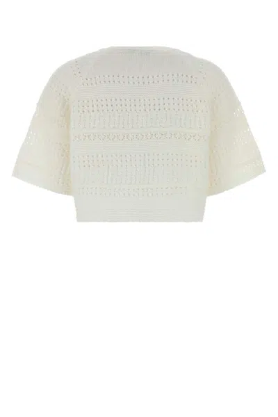 Weekend Knit Orche Top In White