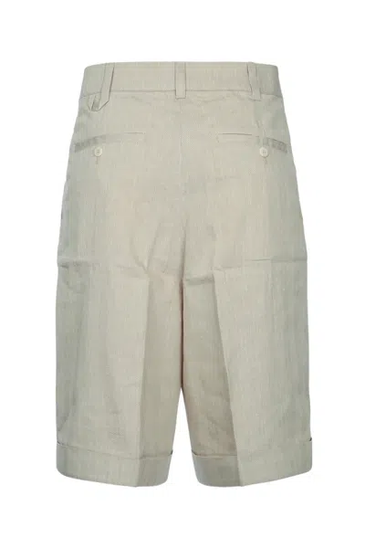 Jacquemus Beige Solid Shorts In Gray