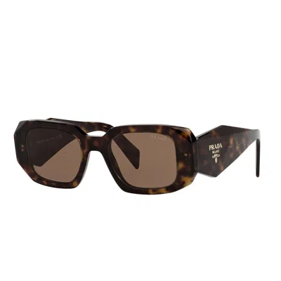 Prada Rectangular Sunglasses In Brown
