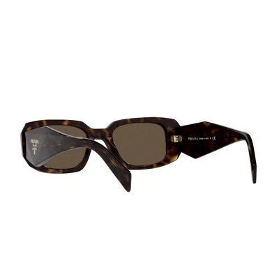 Prada Rectangular Sunglasses In Brown