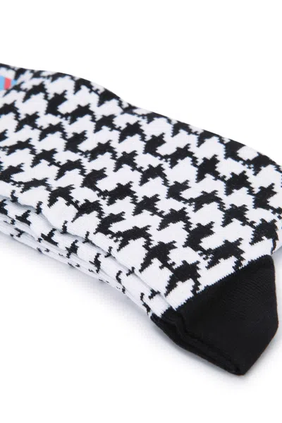 Icecream Houndstooth-pattern Socks In Multi