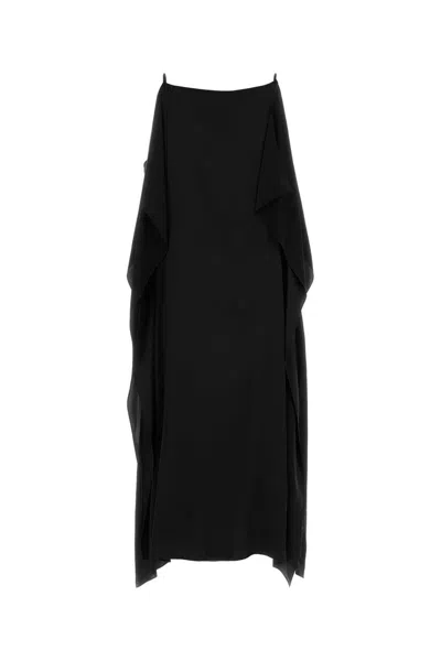 The Row Sleeveless Kylo Dress With Draped Midi Cut In Black