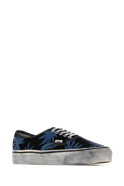 Vans Printed Canvas Authentic Sneakers In Blue