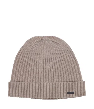 Rrd Velvet-effect Ribbed Beanie In Neutral