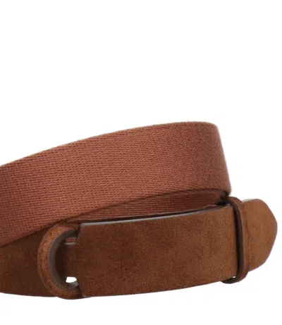 Orciani Nobuckle Belts In Brown