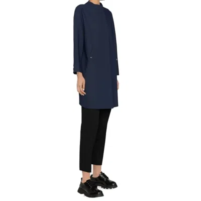 Herno Concealed-fastening Coat In Blue