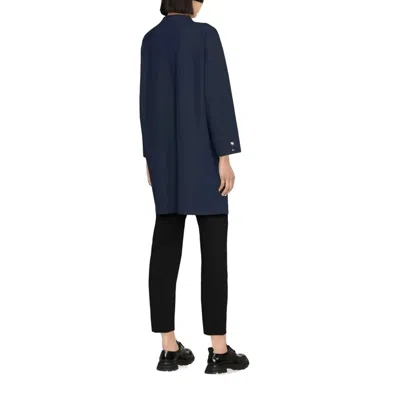 Herno Concealed-fastening Coat In Blue