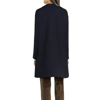 Herno Long-sleeve High-low Coat In Black