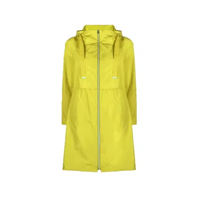 Herno Packable Polyester Raincoat In Yellow
