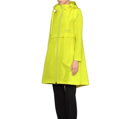 Herno Packable Polyester Raincoat In Yellow