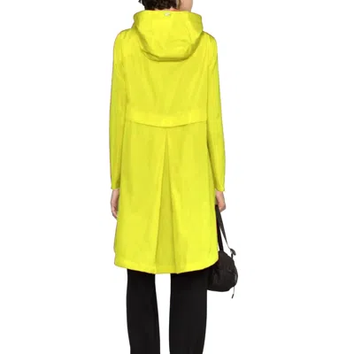 Herno Packable Polyester Raincoat In Yellow