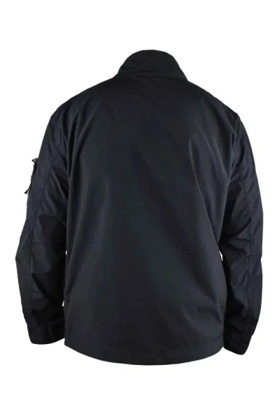 Stone Island Jacket In Blue
