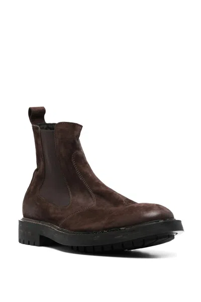 Moma Brown Leather Boots In Brown