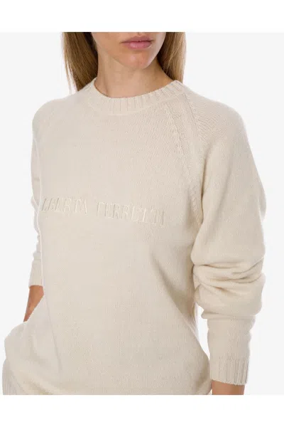 Alberta Ferretti White In Neutral