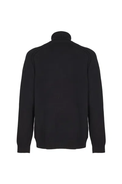 Rrd Black Wool-blend Sweater In Black
