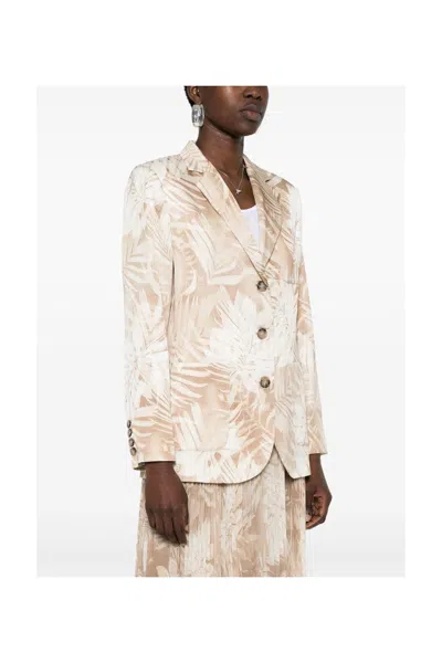 Ermanno Firenze Jacket Beige In Multi