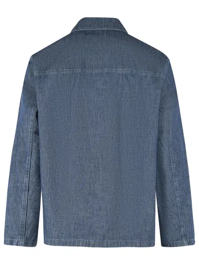 Jil Sander Structured Minimalist Jacket With Classic Collar In Blue