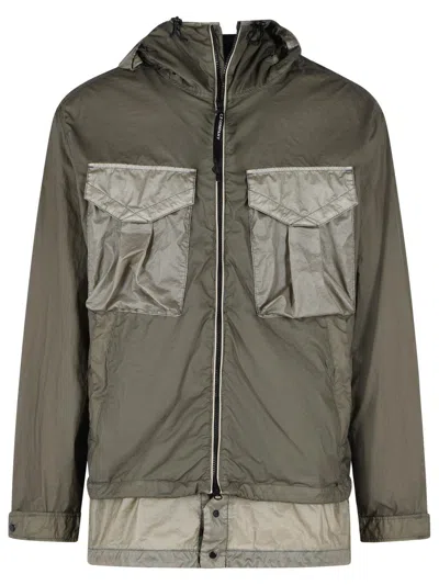 C.p. Company C.p.company Lead Grey Bitm Nylon Goggle Jacket In Multi