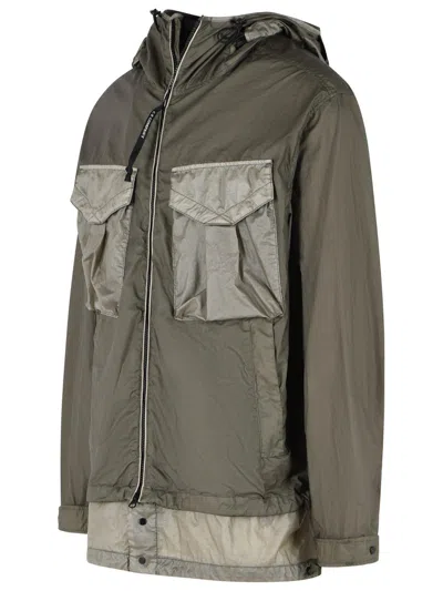 C.p. Company C.p.company Lead Grey Bitm Nylon Goggle Jacket In Multi