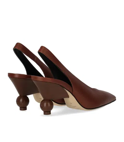 Max Mara Weekend Arito Brown Slingback Pump In Multi