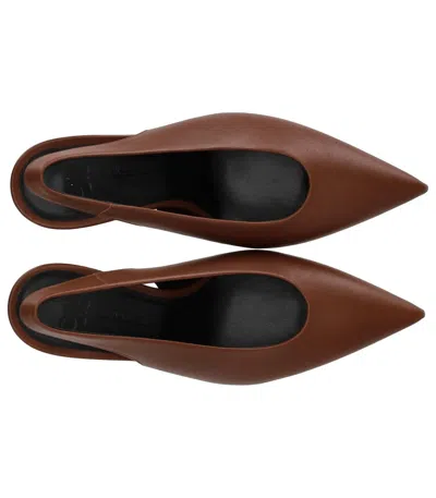Max Mara Weekend Arito Brown Slingback Pump In Multi
