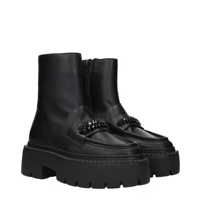 Jimmy Choo Woman Ankle Boots Black Size 8 Calfskin In Black
