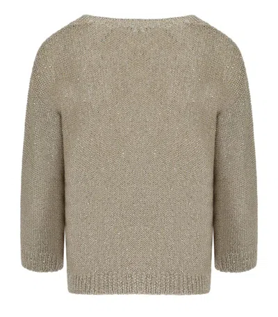 Max Mara Weekend Gelada Sand Pullover In Gray